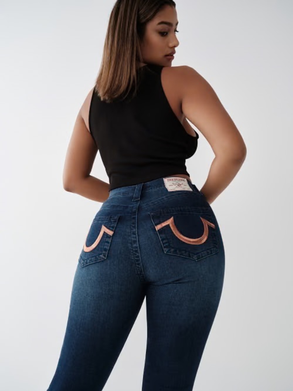 True Religion Reagan Embroidered High Rise Flare Jeans - Size 29